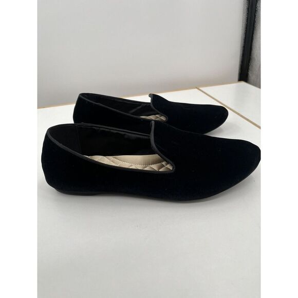 Birdies The Heron Shoes Women's 10.5 Slip On Black Velvet Suede Loafer - Picture 4 of 7